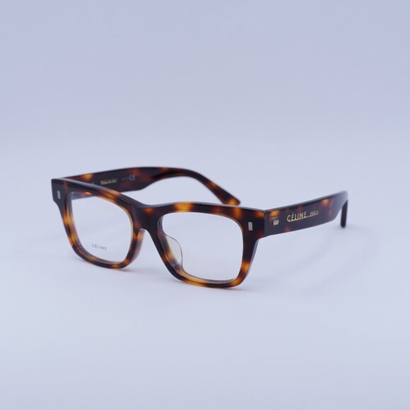 Celine CL50011F 054 Eyeglasses Havana 49mm Square Frame - Picture 1 of 8